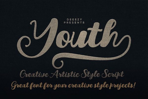 创意英文书法粗体创意字体精选 Youth Script Font