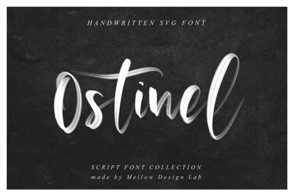 行云流水英文书法SVG画笔创意字体精选 Ostinel SVG Script Font