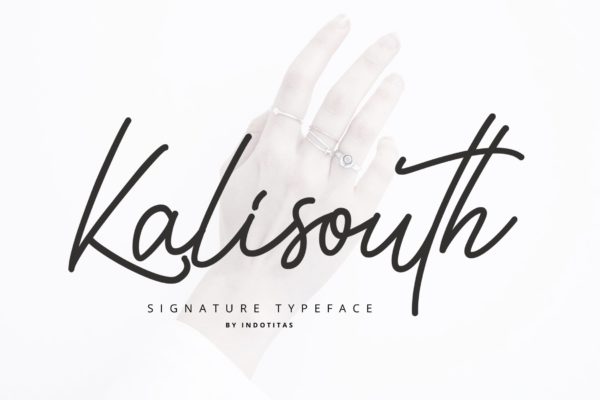 现代钢笔书法英文签名创意字体精选 Kalisouth Signature Font