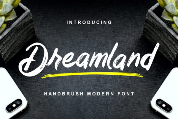 英文创意手绘笔刷创意字体精选 Dreamland – Handbrush Modern Font