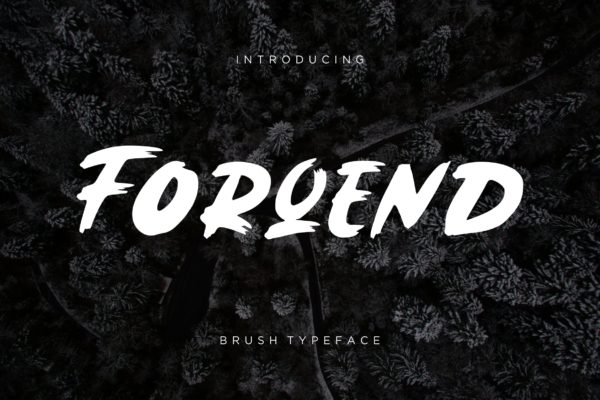 圆润厚实英文笔刷创意字体精选 Forqend Brush Typeface