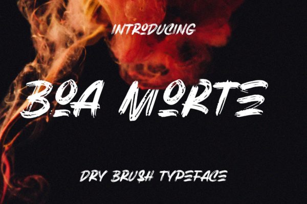 独特粗体干笔刷英文书法创意字体精选 Boa Morte Bold Handbrush Font