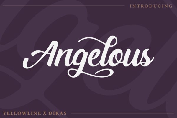 英文手写书法艺术创意字体精选 Angelous