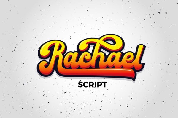Logo设计&标题排版英文笔刷手写创意字体精选 Rachael Script