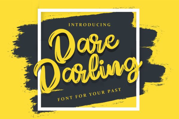 英文书法创意字体精选笔刷创意字体精选 Dare Daling | Script Brush Font