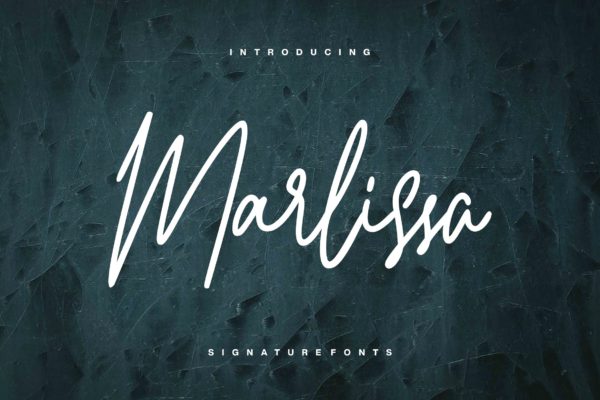 优雅流畅英文钢笔签名创意字体精选 Marlissa – Signature Font