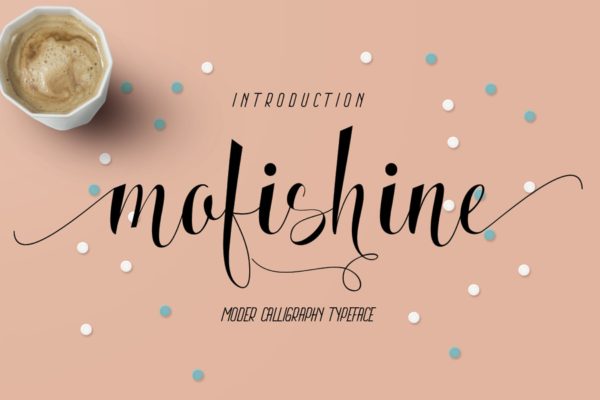 现代书法艺术英文手写创意字体精选 Mofishine