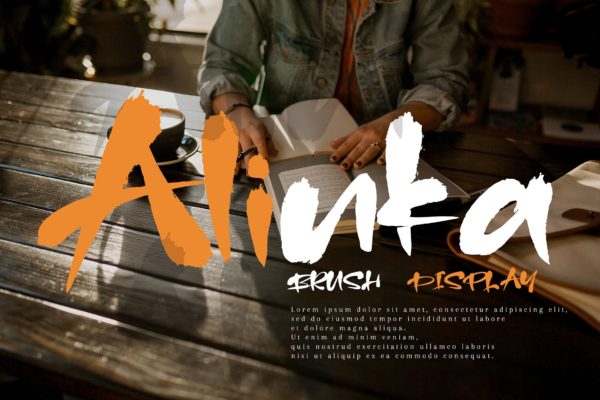 创意英文笔刷手工制作创意字体精选 Alinka