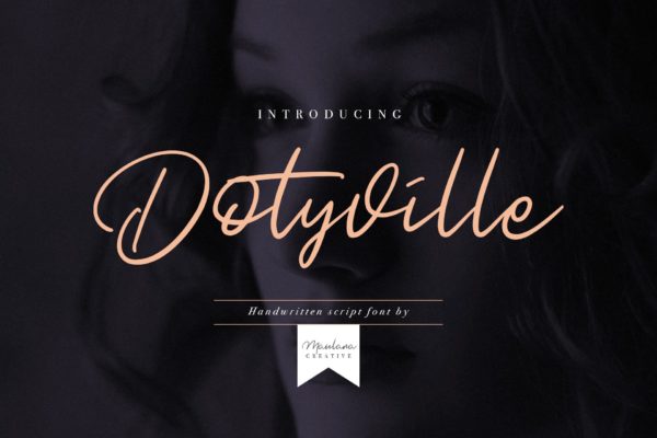 英文钢笔书法创意字体精选 Dotyville Script Font