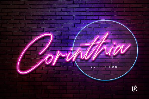 手工制作英文签名书法创意字体精选 Corinthia Font