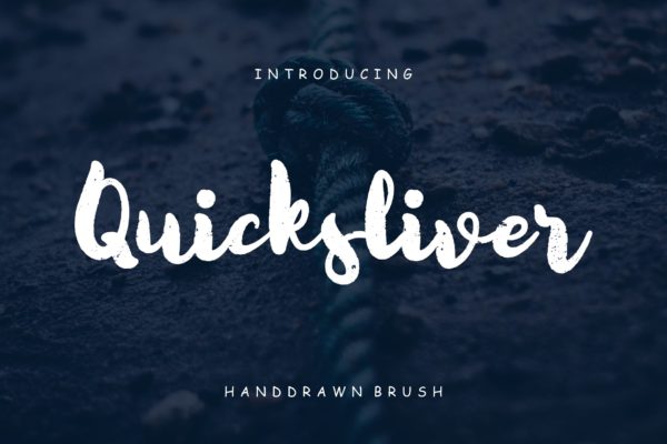 英文手绘粗体书法创意字体精选 Quicksliver Handdrawn Brush