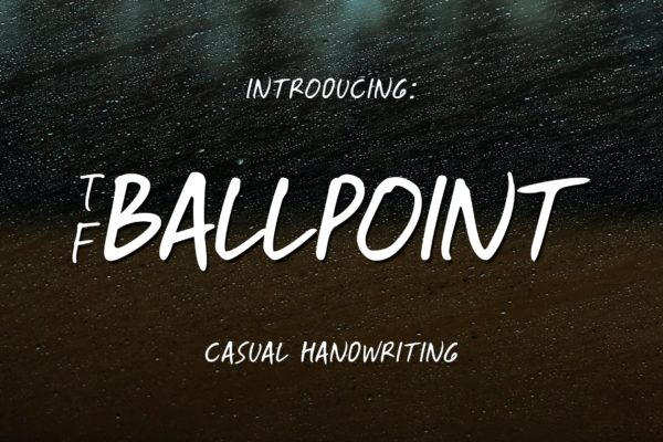 英文圆珠笔手写创意字体精选 TF-Ballpoint