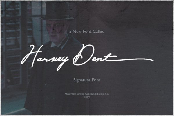 哈维·登特英文钢笔连笔签名创意字体精选 Harvey Dent Signature