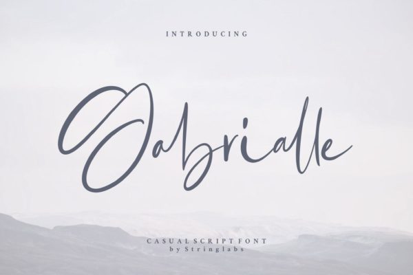现代典雅英文连笔草书创意字体精选 Gabrialle – Casual Script Font