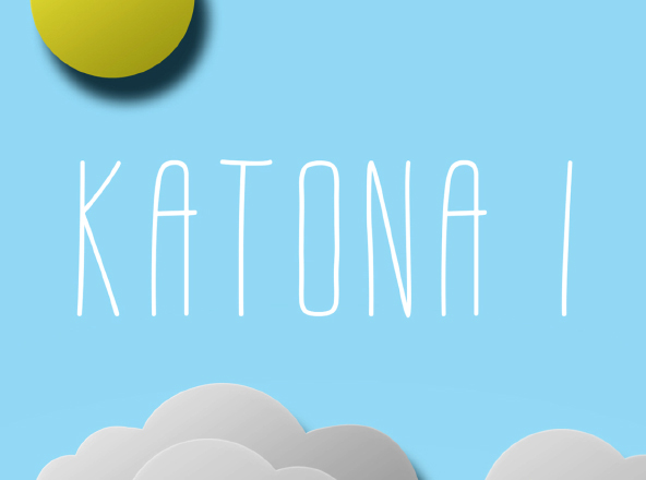 童趣英文手写细线创意字体精选 Katona I Free Font