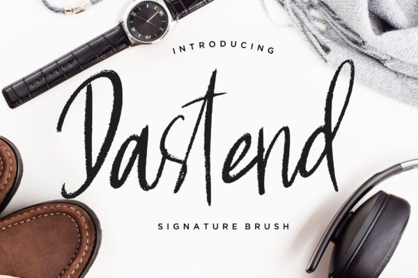 优雅典雅风格英文签名画笔创意字体精选 Dastend Signature Brush