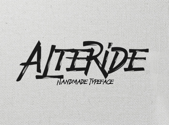 软刷画笔英文手写创意字体精选 Alteride PenBrush Typeface