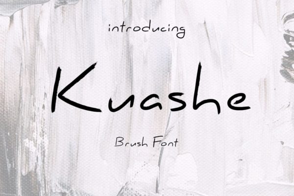 英文手写笔刷创意字体精选 Kuashe Font