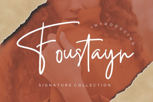 粗笔画英文签名草书创意字体精选 Foustayn Signature Collection