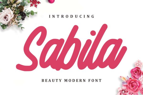 现代设计风格精美英文手写创意字体精选 Sabila – Beauty Modern Font