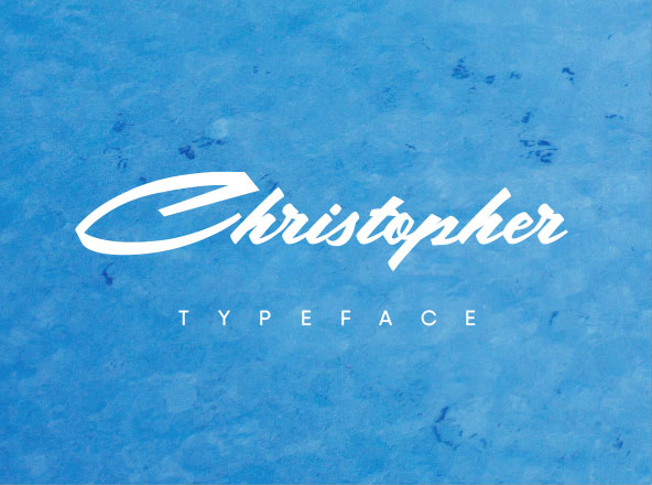 书法/手写风格英文斜体创意字体精选 Christopher Calligraphic Typeface