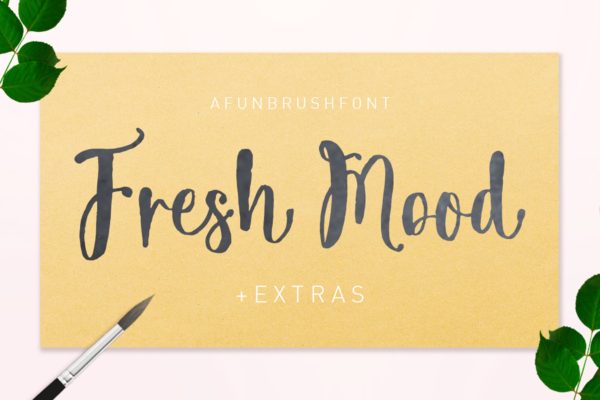 优雅小清新OpenType英文手写创意字体精选 Fresh Mood