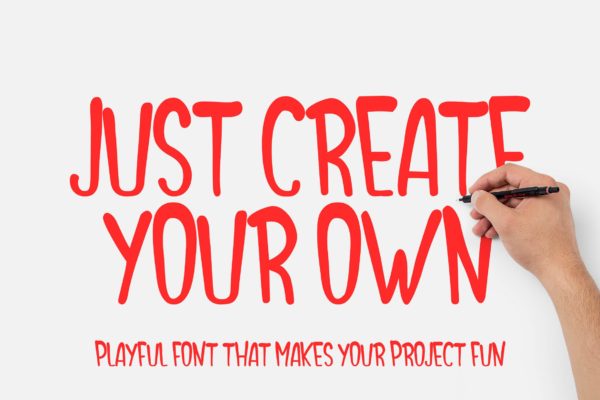 节日主题设计适用的英文手写创意字体精选 Create Your Own