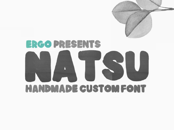 英文正楷笔刷画笔创意字体精选 Natsu Free Font
