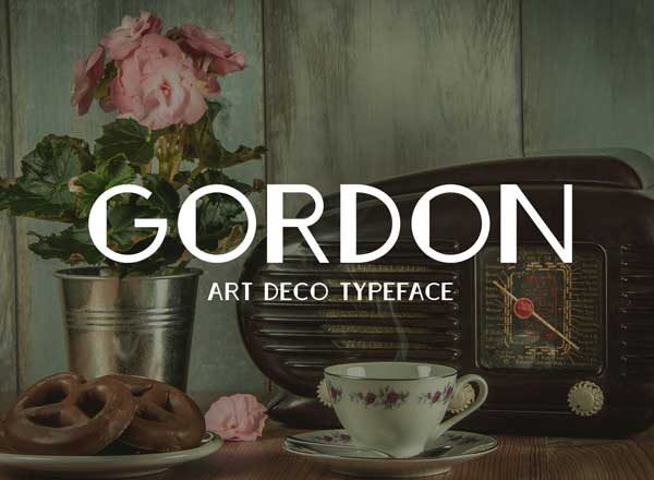 无衬线艺术创意字体精选 Gordon – Art Deco Typeface