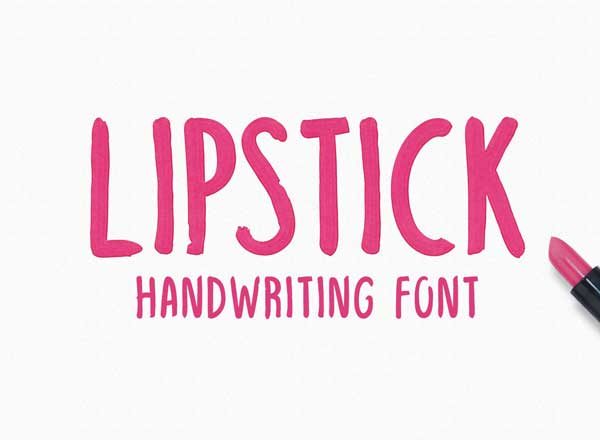 唇膏笔迹手写创意字体精选 Lipstick Handwriting Font