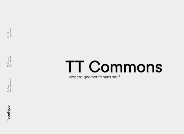 时尚优美的一款无衬线字族 TT Commons Font Family