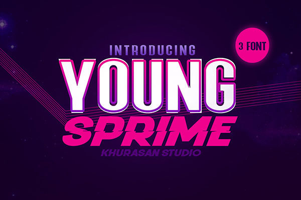 年轻充满活力的英文创意字体精选库 Young Sprime [otf,ttf]