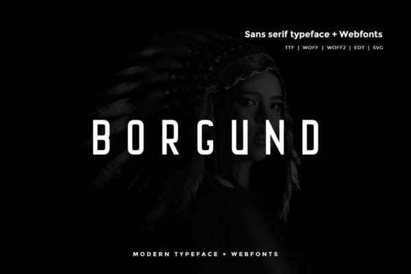 现代极简主义风格无衬线英文创意字体精选 Borgund – Modern Typeface + WebFont