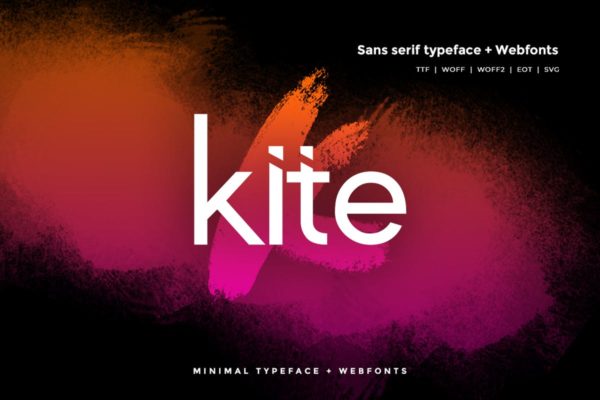 网页排版无衬线英文创意字体精选 Kite – Modern Typeface + WebFonts