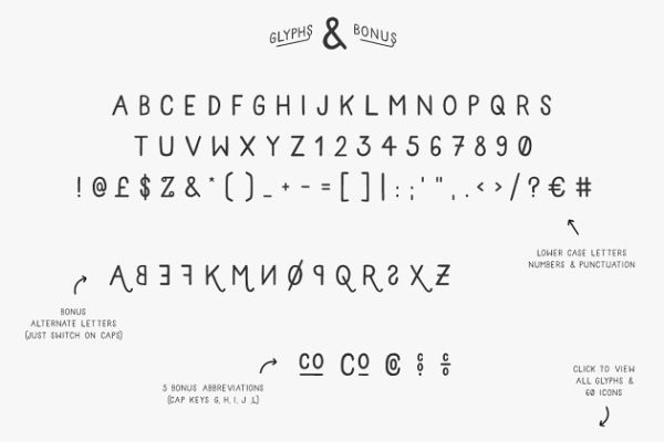 无衬线简约线条英文创意字体精选 Grayling Font