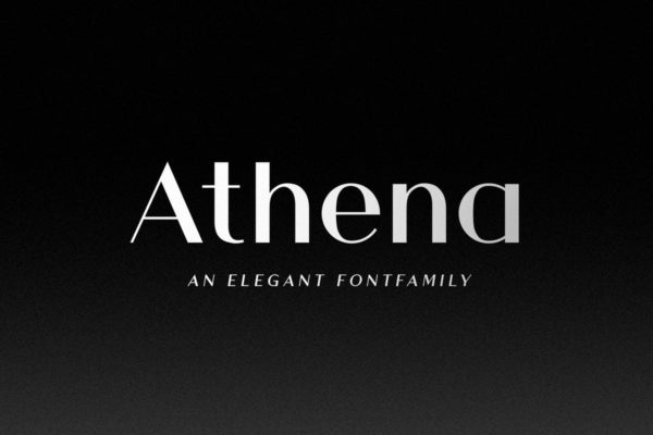 优雅粗细笔画混合英文无衬线创意字体精选 Athena – An Elegant Sans Serif