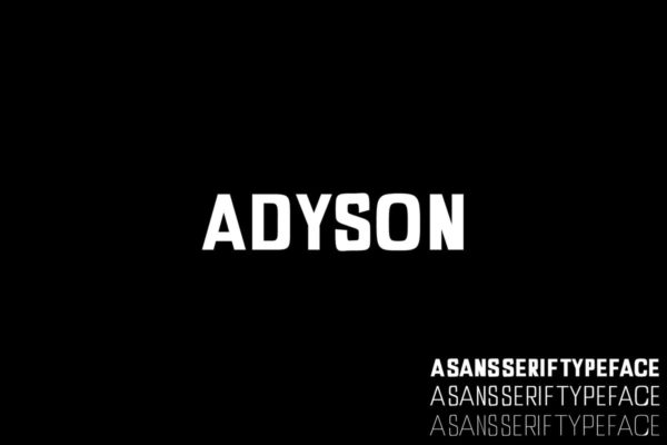 印刷排版网页设计无衬线创意字体精选 Adyson A Sans Serif Font Family