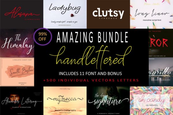 令人敬畏的巨无霸创意字体精选套装