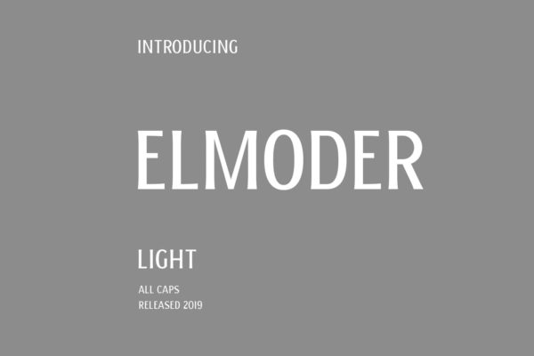 印刷排版平面设计适用英文无衬线创意字体精选[细线] ELMODER LIGHT