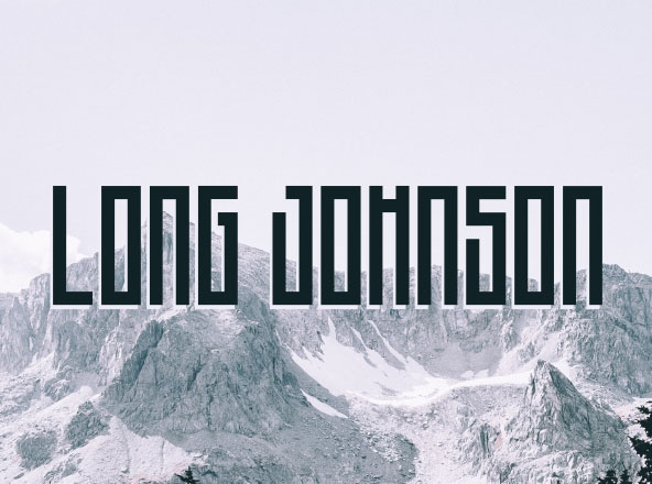 海报标题设计英文无衬线粗体创意字体精选 Long Johnson Font