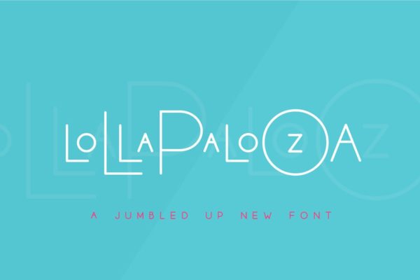 创意三重奏英文无衬线创意字体精选 Lollapalooza Font Trio