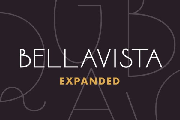 装饰艺术英文无衬线创意字体精选-扩展间距版本 Bellavista Expanded