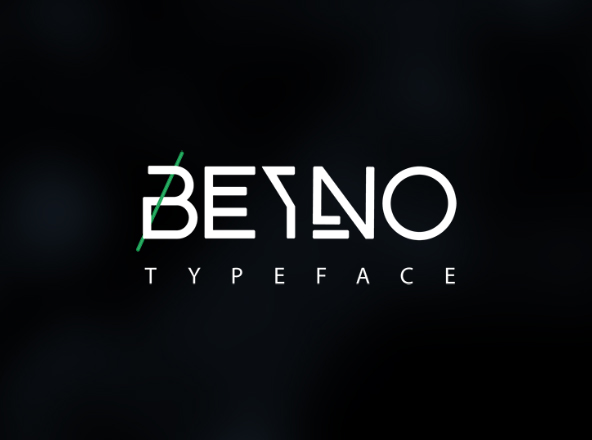 不规则创意设计英文无衬线创意字体精选 Beyno Uppercase Free Typeface