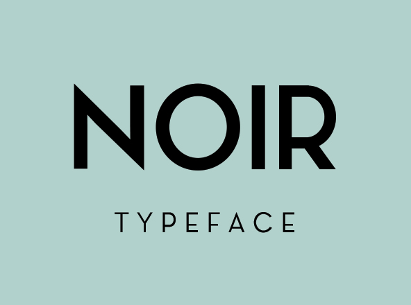 版式排版设计英文无衬线创意字体精选 Noir Free Typeface