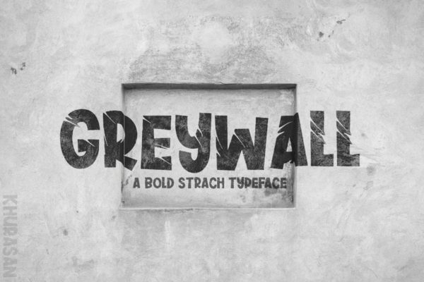 英文粗体划痕无衬线创意字体精选下载 Greywall