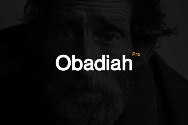 现代版式设计英文排版创意字体精选下载 Obadiah pro – Modern Typeface + WebFont