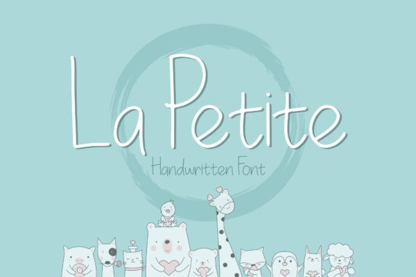 儿童卡通主题设计适用的英文无衬线手写创意字体精选下载 La Petite Handwritten Font