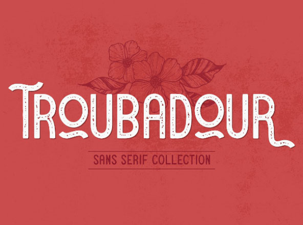 创意英文无衬线创意字体精选下载 Troubadour Font Collection