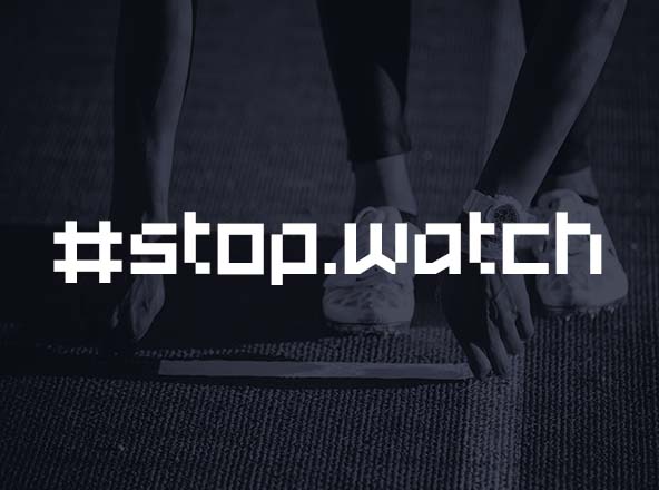 几何像素英文无衬线创意字体精选 Stopwatch Free Typeface