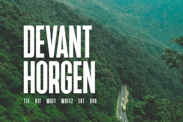 现代版式设计无衬线英文创意字体精选 Devant Horgen – Modern Typeface + WebFont